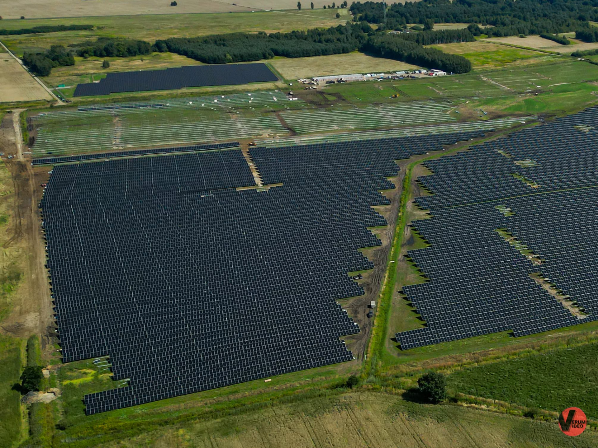 Solar farm from the air