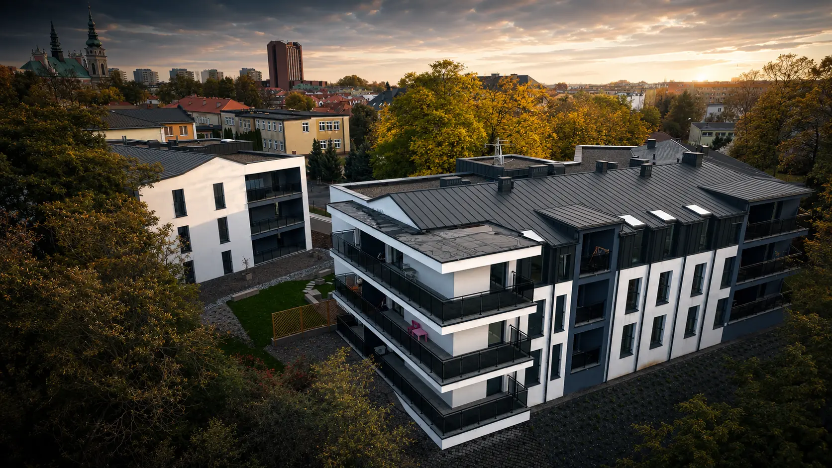 Aerial presentation of an investment.