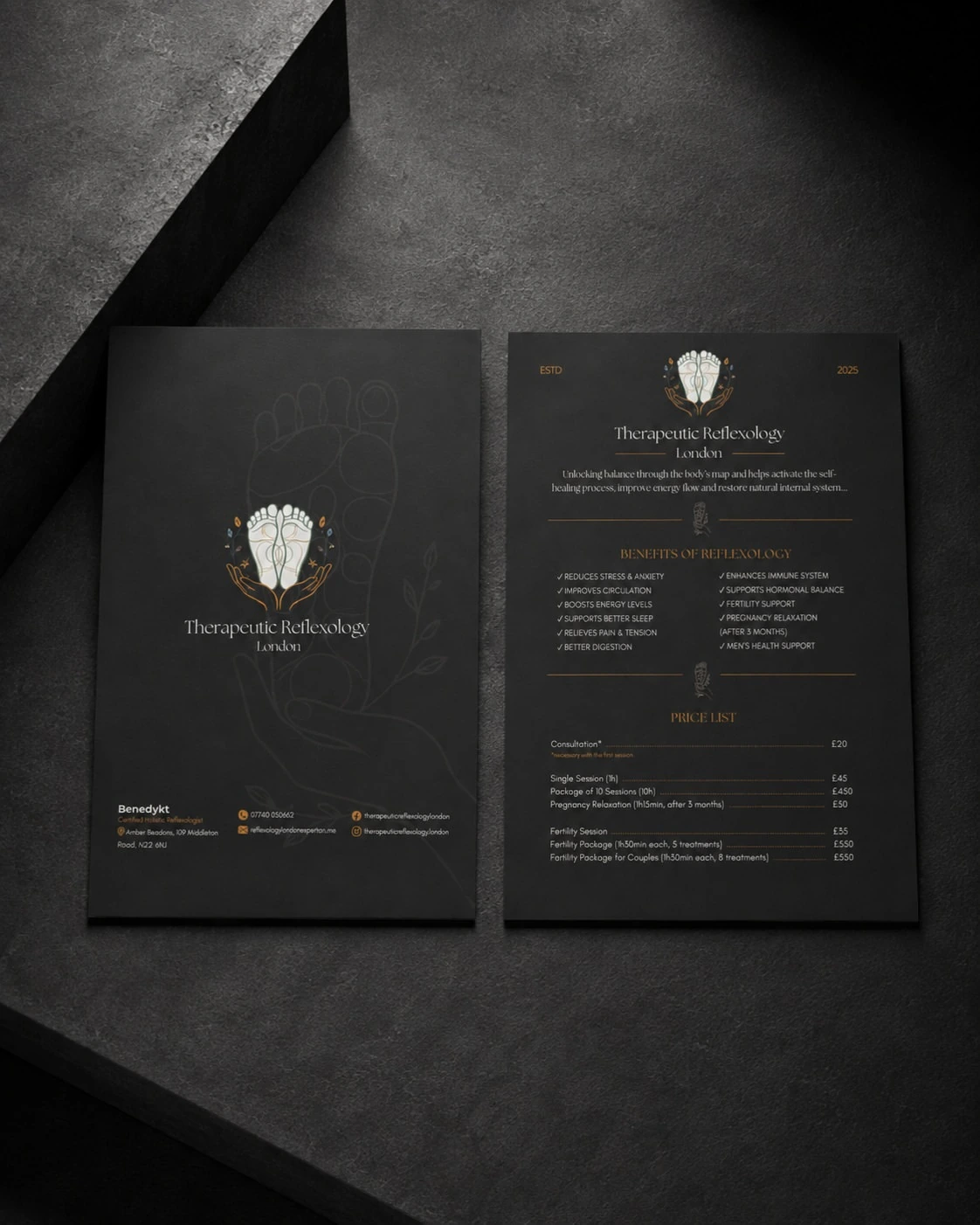 Therapeutic Reflexology London / Price list